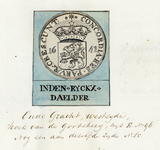 135210 Afbeelding van de naamsteen in de gevel van het huis De Rijksdaalder , Oudegracht Wijk E nr. 96, te Utrecht.N.B. ...